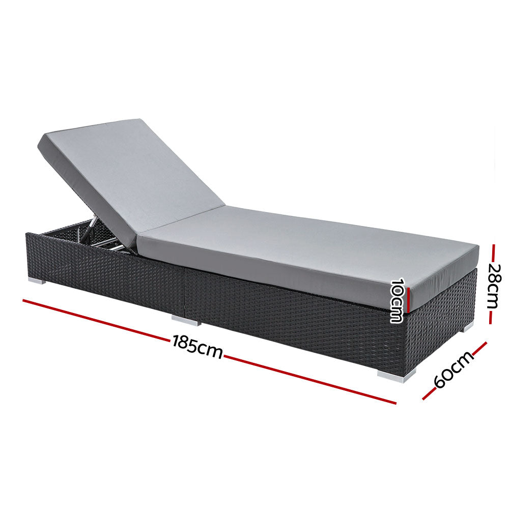 Toorak 3 Piece Sun Lounge with two sun lounges and side table